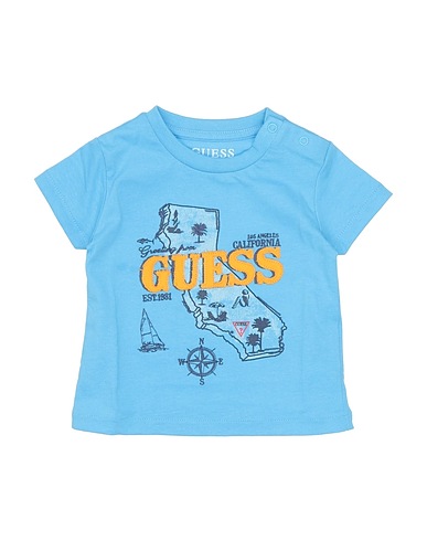 GUESS T-shirt Azure 100% Cotton