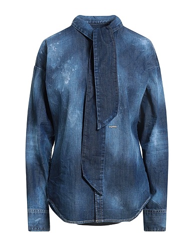 DSQUARED2 Denim shirt Blue 98% Cotton, 2% Elastane