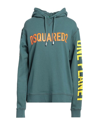 DSQUARED2 Felpa Verde petrolio 100% Cotone, Elastan