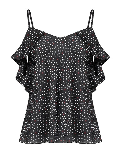 PINKO Off-the-shoulder top Black 100% Polyester