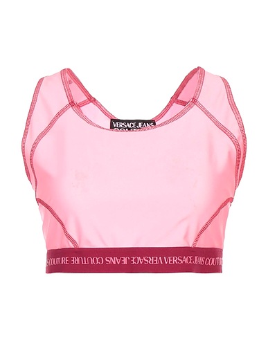 VERSACE JEANS COUTURE Crop top Rosa 80% Poliammide, 20% Elastan
