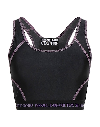 VERSACE JEANS COUTURE Haut court Noir 80% Polyamide, 20% Élasthanne