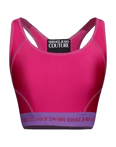 VERSACE JEANS COUTURE Crop top Fuchsia 80% Polyamide, 20% Elastane