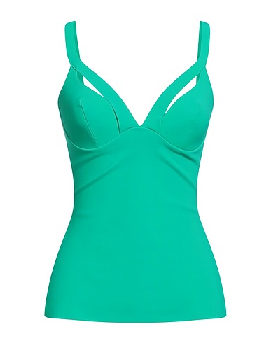 CHIARA BONI LA PETITE ROBE Top Green 72% Polyamide, 28% Elastane