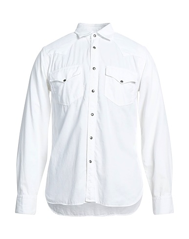 XACUS Solid color shirt White 100% Cotton