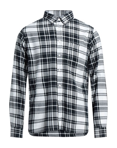 XACUS Checked shirt Black 100% Cotton