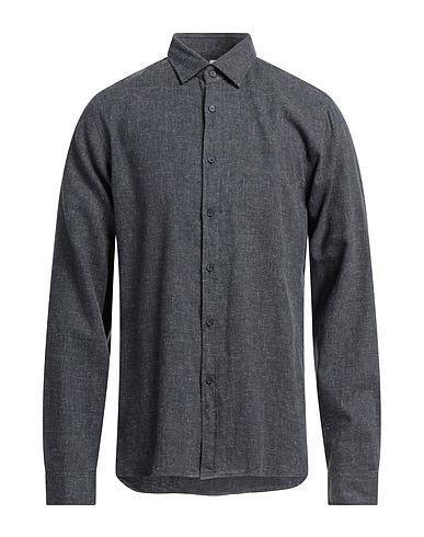 XACUS Solid colour shirt Charcoal 100% Cotton