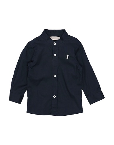 MYCLÒ SET Patterned shirt Midnight blue 96% Cotton, 4% Elastane