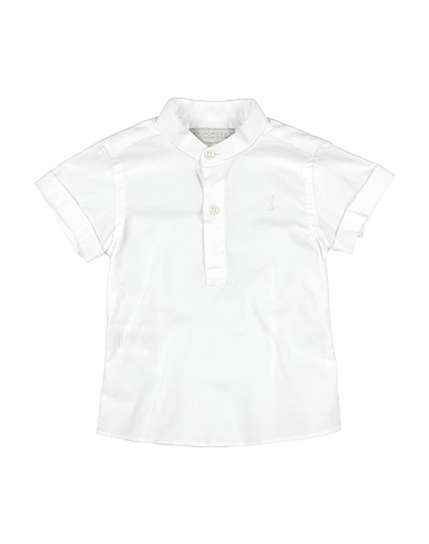 MYCLÒ SET Solid color shirt White 72% Cotton, 25% Polyamide, 3% Elastane