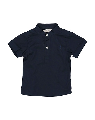 MYCLÒ SET Solid colour shirt Midnight blue 72% Cotton, 25% Polyamide, 3% Elastane