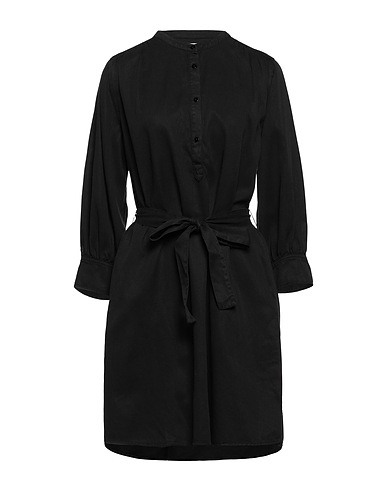 SUN 68 Shirt dress Black 65% Tencel™, 35% Cotton