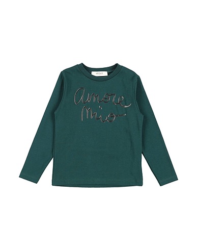 VICOLO T-shirt VERDE SCURO 90% Cotton, 10% Elastane