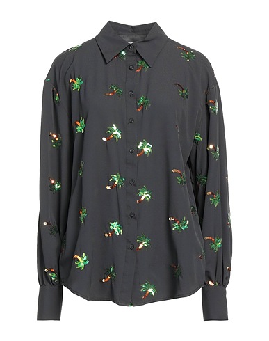 MARCO BOLOGNA Floral shirts & blouses Black 100% Polyester