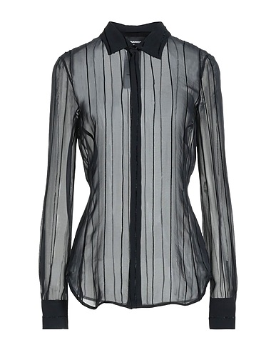 DSQUARED2 Solid color shirts & blouses Black 92% Silk, 8% Viscose