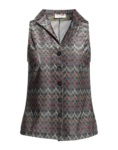 SIYU Patterned shirts & blouses Charcoal 51% Polyester, 37% Polyamide, 12% Elastane