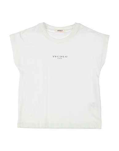 VICOLO T-shirt White 93% Cotton, 7% Elastane