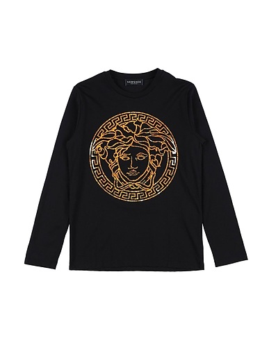 VERSACE YOUNG T-shirt Black 100% Cotton