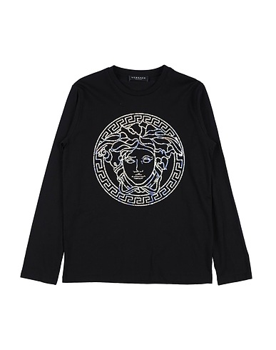 VERSACE YOUNG T-shirt Black 100% Cotton