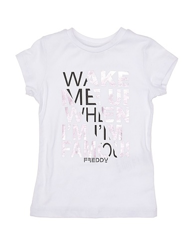 FREDDY T-shirt Blanc 95% Coton, 5% Élasthanne