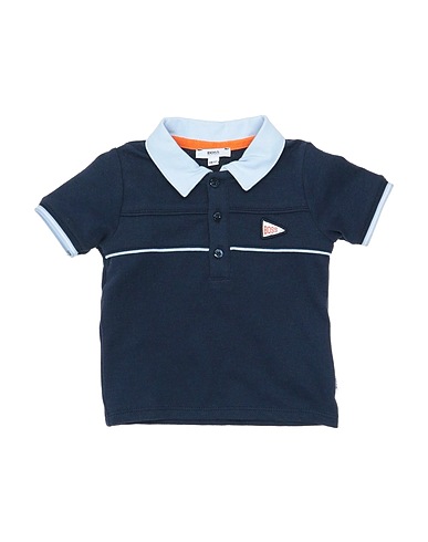 BOSS Polo shirt Midnight blue 58% Cotton, 38% Polyester, 4% Eco Polyester