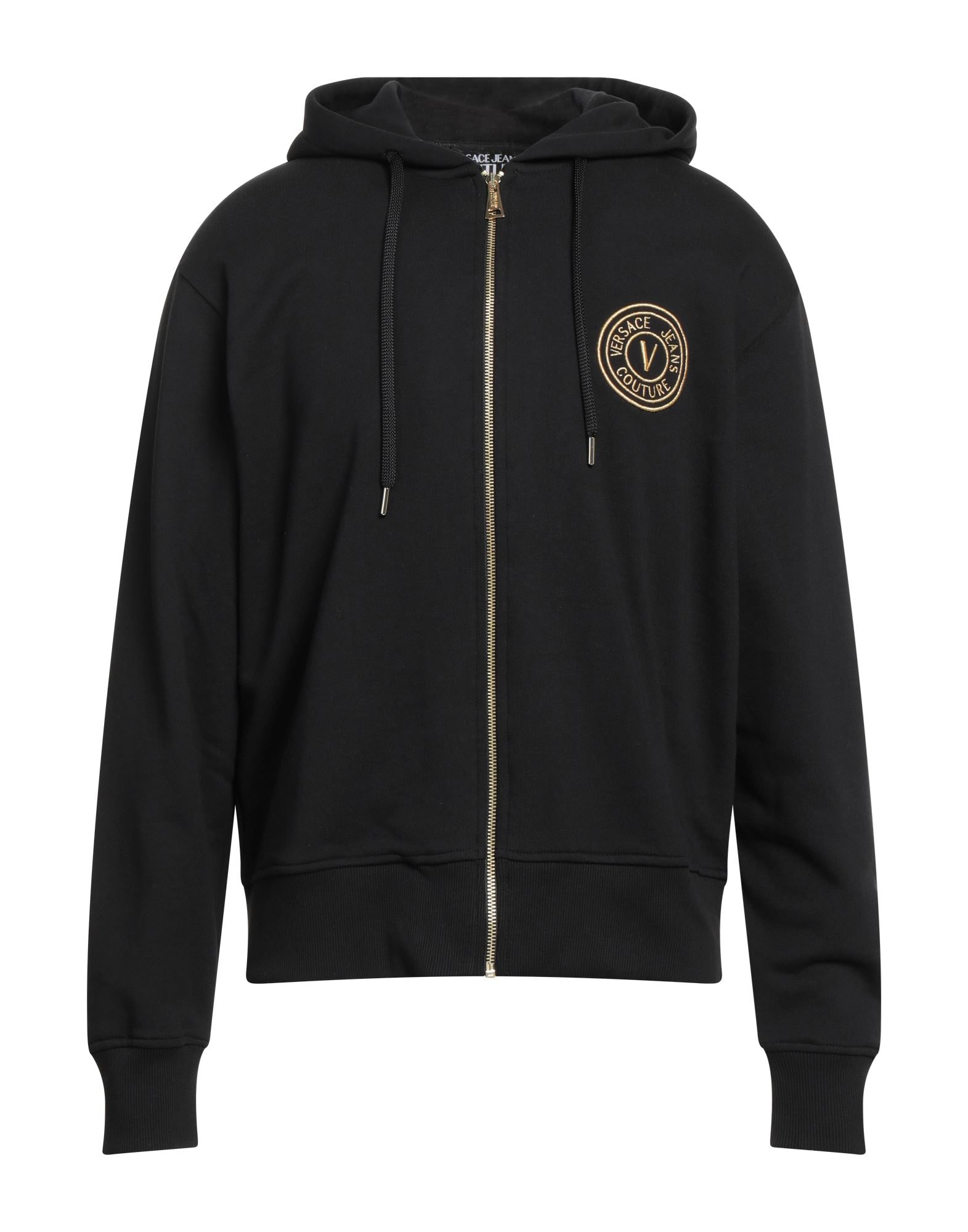 VERSACE JEANS COUTURE | Black Men's Hooded Sweatshirt | YOOX