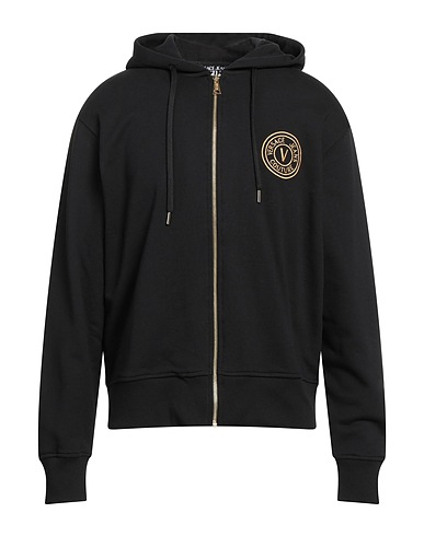 VERSACE JEANS COUTURE Hooded sweatshirt Black 100% Cotton