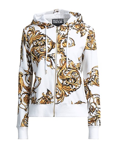 VERSACE JEANS COUTURE Felpa Bianco 100% Cotone, Elastan