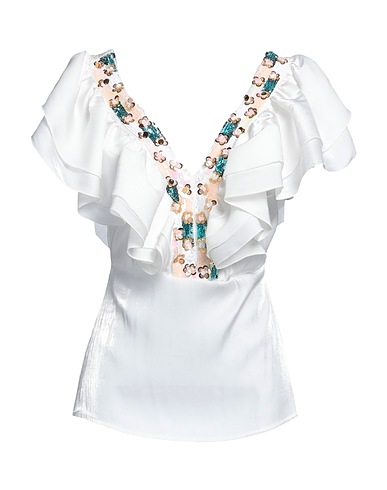 MIRONCÈ Tops BIANCO 75% Viscose, 25% Nylon