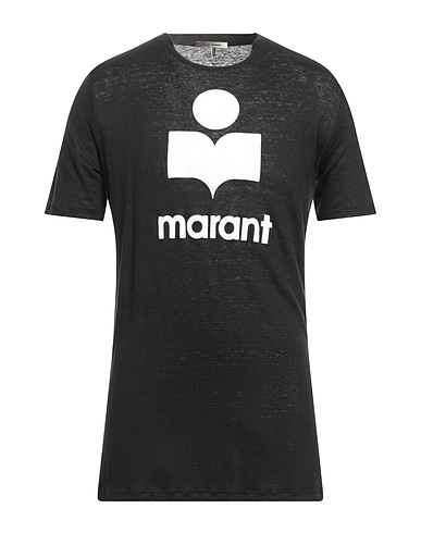 ISABEL MARANT 티셔츠 블랙 100% 리넨, 폴리에스테르