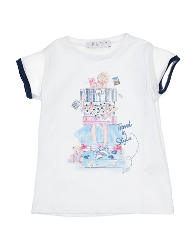 ELSY T-shirt White 95% Cotton, 5% Elastane, Polyester