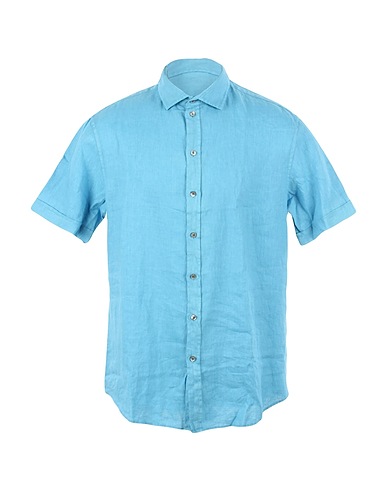 EMPORIO ARMANI Linen shirt Sky blue 100% Linen