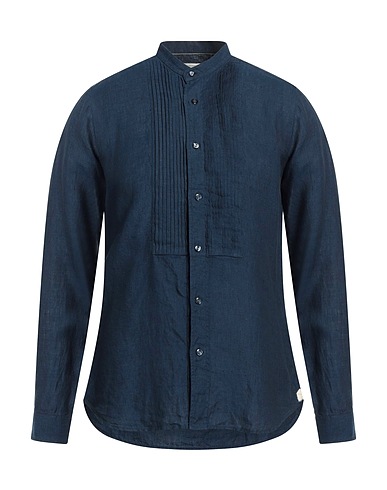 TINTORIA MATTEI 954 Camicia in lino Blu navy 100% Lino