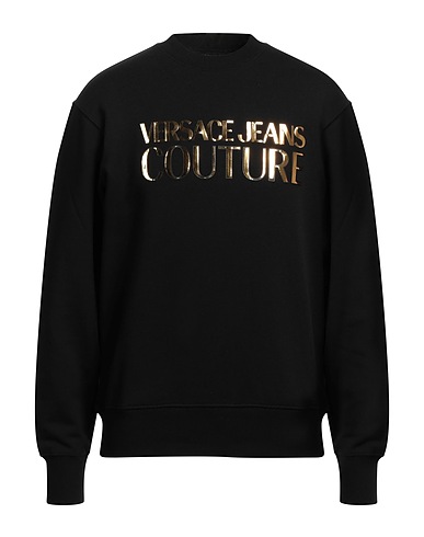 VERSACE JEANS COUTURE Sweatshirt Black 100% Cotton, Elastane