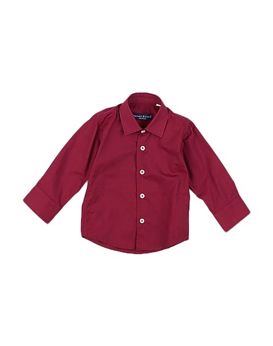 MANUELL & FRANK Camicia tinta unita Prugna 97% Cotone, 3% Elastan