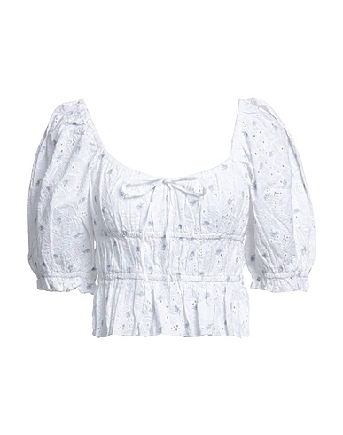 GUESS Off-the-shoulder top White 100% Cotton