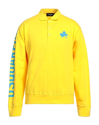DSQUARED2 Polo shirt Yellow 100% Cotton