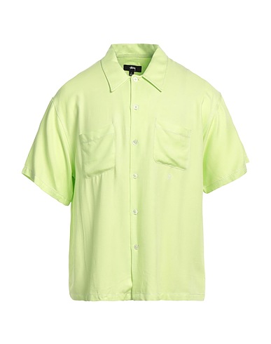 STUSSY Solid colour shirt Lime green 100% Viscose