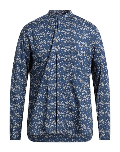 TINTORIA MATTEI 954 Patterned shirt Midnight blue 100% Cotton