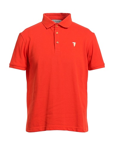 TRUSSARDI Polo shirt Orange 100% Cotton