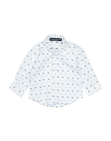 MANUELL & FRANK Patterned shirt White 100% Cotton