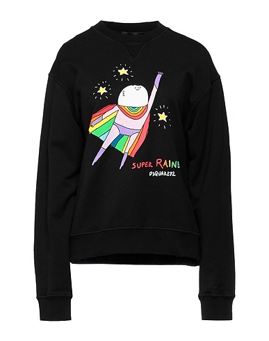 DSQUARED2 Sweatshirt Black 100% Cotton, Elastane