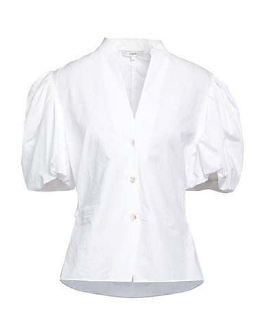 VINCE. Solid colour shirts & blouses White 100% Cotton