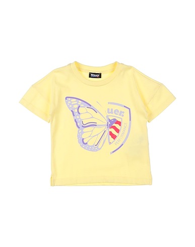 BLAUER. T-shirt Pastel yellow 100% Cotton