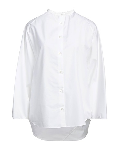 ASPESI Solid colour shirts & blouses White 100% Cotton