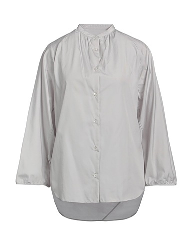 ASPESI Solid colour shirts & blouses Light grey 100% Cotton