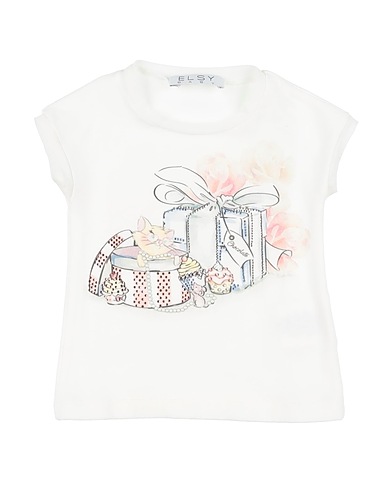 ELSY T-shirt White 95% Cotton, 5% Elastane