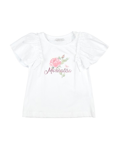 MONNALISA T-shirt White 95% Cotton, 5% Elastane