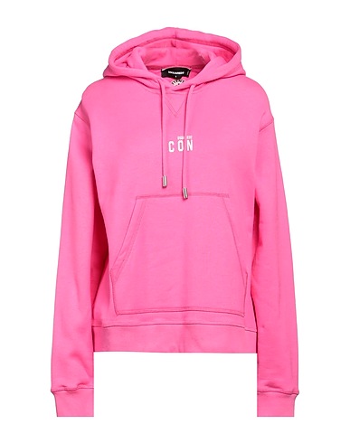 DSQUARED2 Hooded sweatshirt Fuchsia 100% Cotton, Elastane
