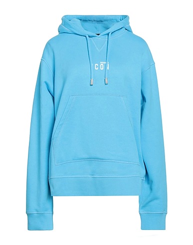 DSQUARED2 Hooded sweatshirt Azure 100% Cotton, Elastane