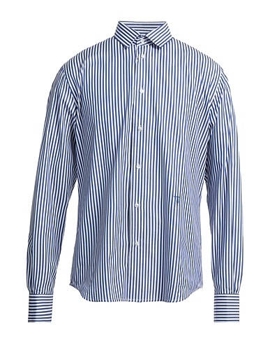 TRUSSARDI Striped shirt Blue 100% Cotton